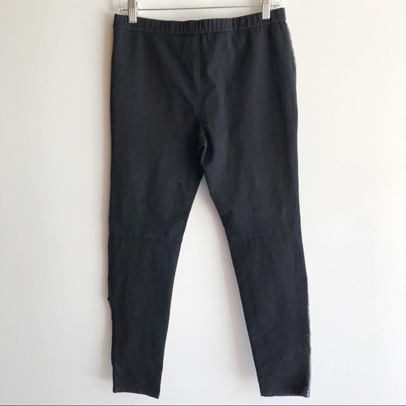 Trouve Faux Leather Front Panel Leggings Black Sml - Picture 4 of 16